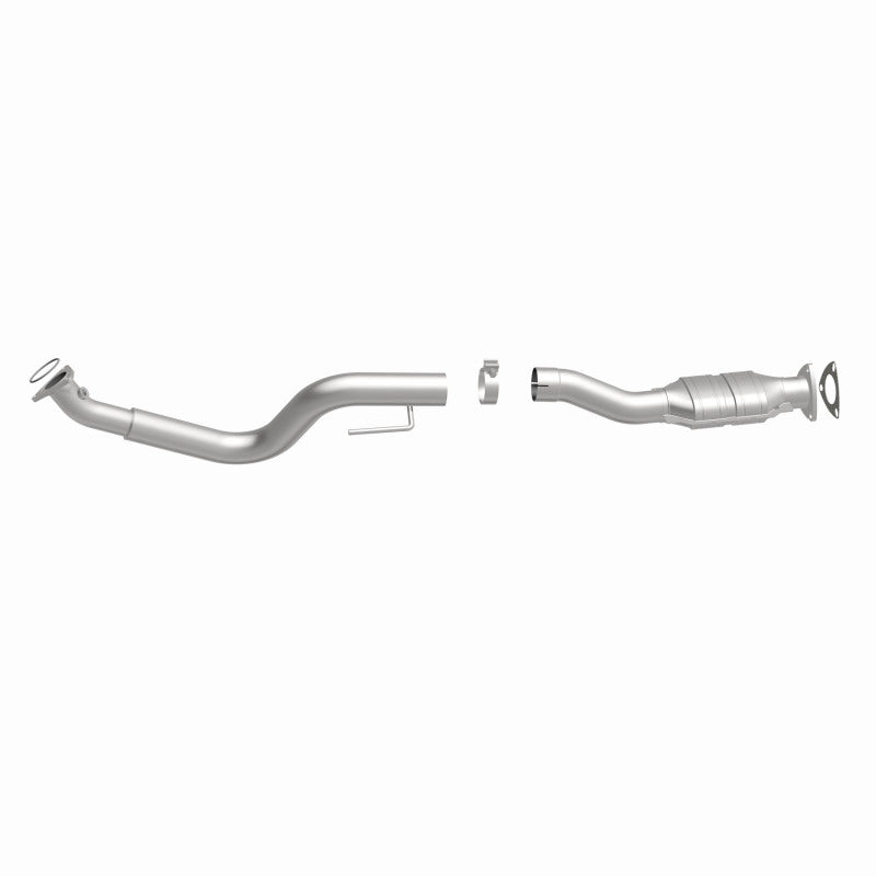 MagnaFlow 49602 oem grade direct-fit catalytic converter, side view of the turntable spin