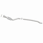 MagnaFlow 93277 hm grade direct-fit catalytic converter, side view of the turntable spin