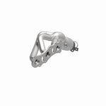 MagnaFlow 52057 oem grade manifold converter, opposite front three-quarter view of the turntable spin