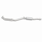 MagnaFlow 93684 epa direct-fit catalytic converter, side view of the turntable spin