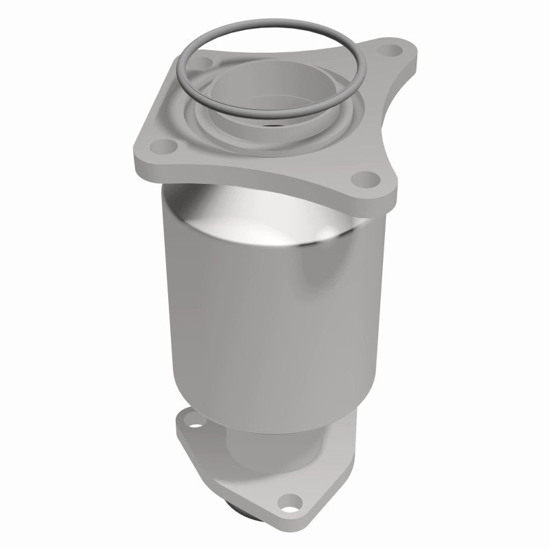 MagnaFlow 444032 carb direct-fit catalytic converter, side view of the turntable spin
