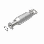 MagnaFlow 49569 oem grade direct-fit catalytic converter, rear view of the turntable spin