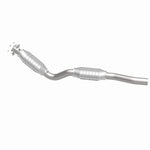 MagnaFlow 24469 hm grade direct-fit catalytic converter, side view of the turntable spin