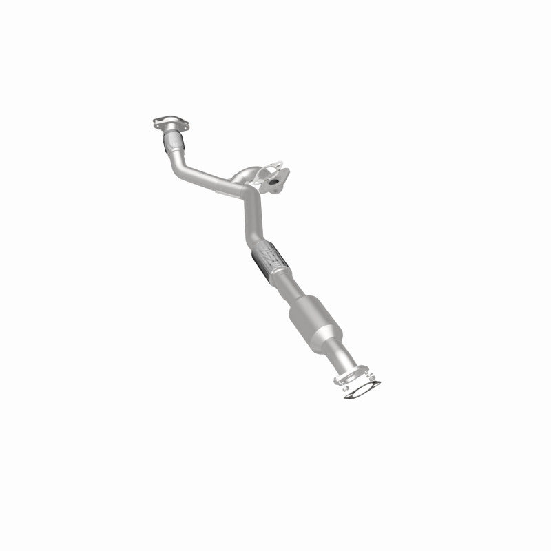 MagnaFlow 52896 oem grade direct-fit catalytic converter, rear three-quarter view of the turntable spin