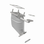 MagnaFlow 23649 epa direct-fit catalytic converter, rear view of the turntable spin