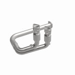 MagnaFlow 447188 carb direct-fit catalytic converter, front three-quarter view of the turntable spin