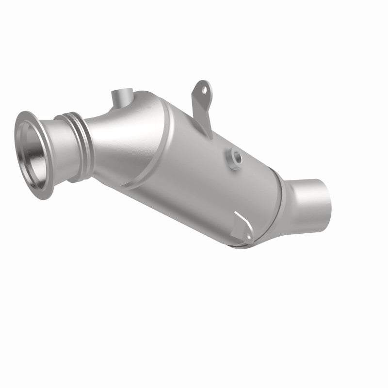 MagnaFlow 52254 oem grade direct-fit catalytic converter, front three-quarter view of the turntable spin