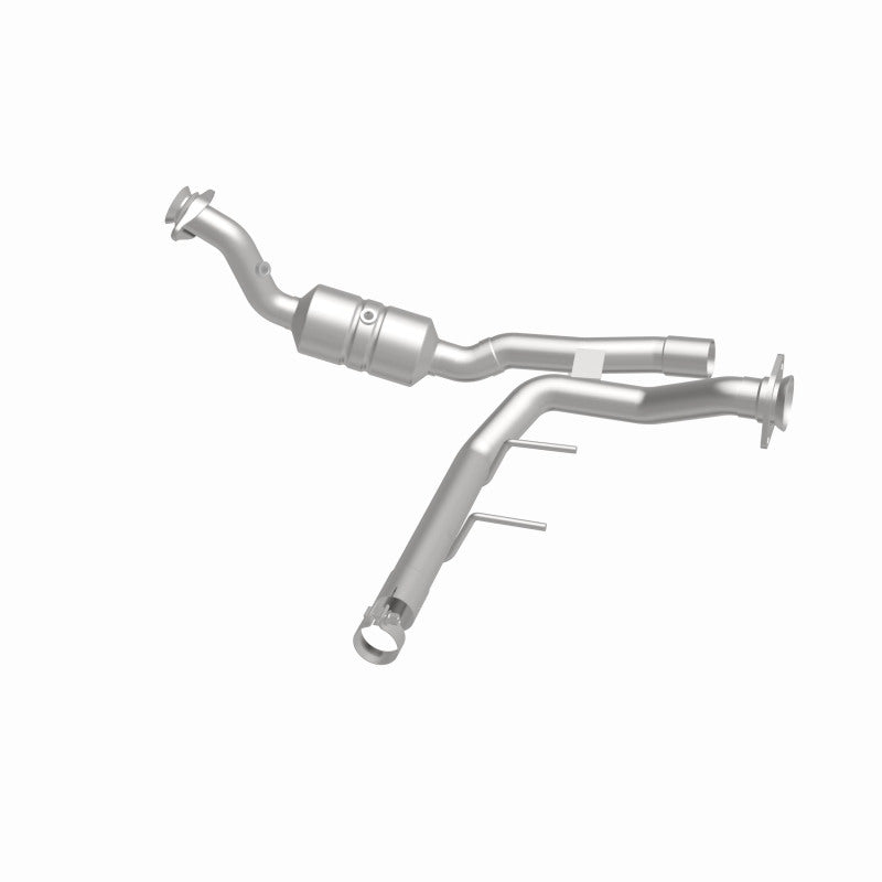 MagnaFlow 52592 oem grade direct-fit catalytic converter, side view of the turntable spin