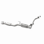 MagnaFlow 23484 hm grade direct-fit catalytic converter, opposite rear three-quarter view of the turntable spin