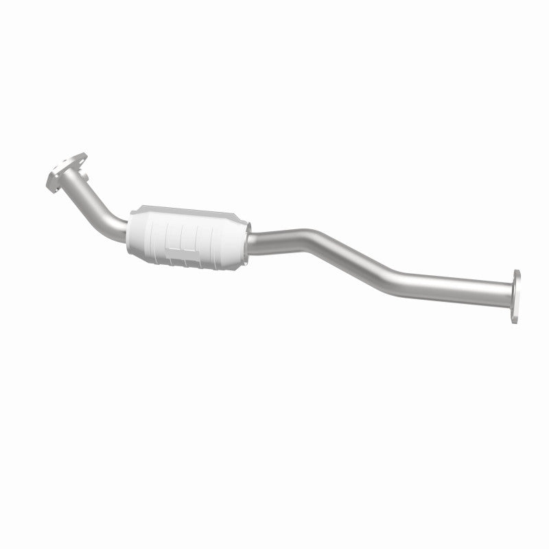 MagnaFlow 447228 carb direct-fit catalytic converter, side view of the turntable spin