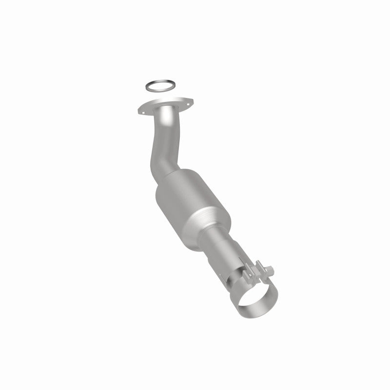 MagnaFlow 52544 oem grade direct-fit catalytic converter, rear three-quarter view of the turntable spin