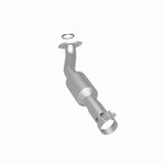 MagnaFlow 52544 oem grade direct-fit catalytic converter, rear three-quarter view of the turntable spin