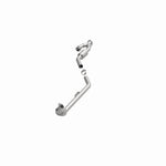 MagnaFlow 24535 hm grade direct-fit catalytic converter, opposite front three-quarter view of the turntable spin