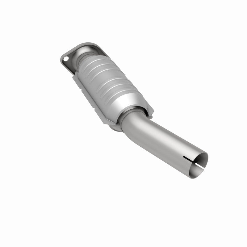 MagnaFlow 23006 hm grade direct-fit catalytic converter, rear three-quarter view of the turntable spin