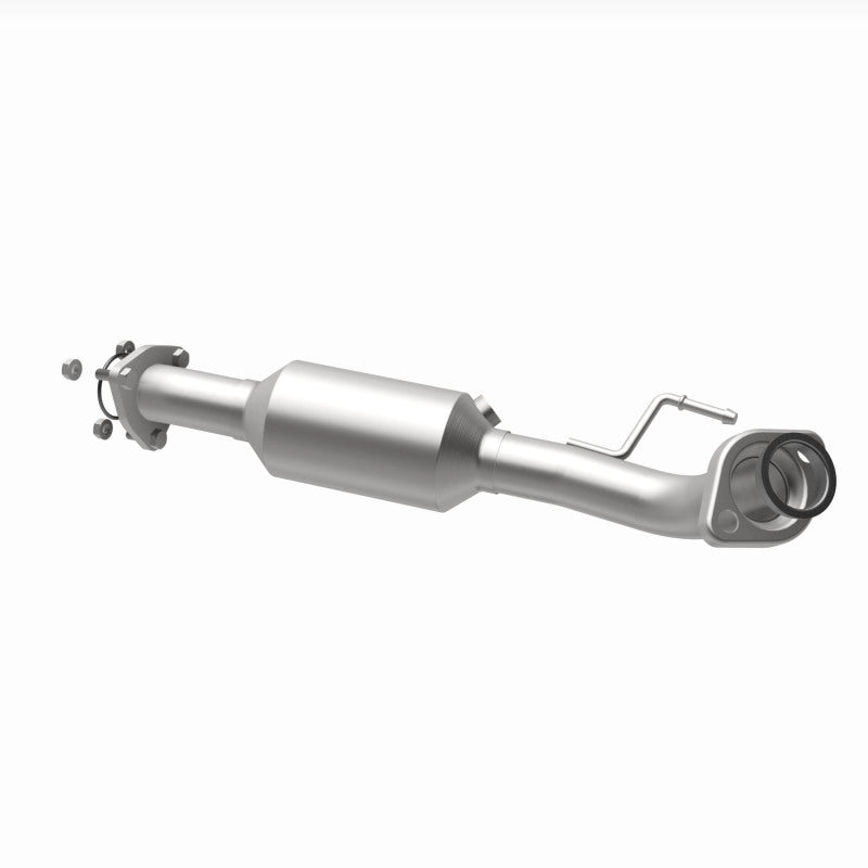 MagnaFlow 24097 hm grade direct-fit catalytic converter, opposite rear three-quarter view of the turntable spin