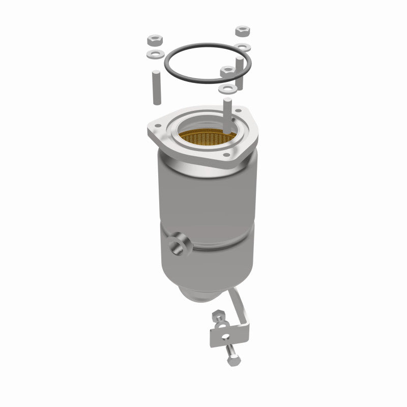 MagnaFlow 52014 oem grade direct-fit catalytic converter, opposite side view of the turntable spin