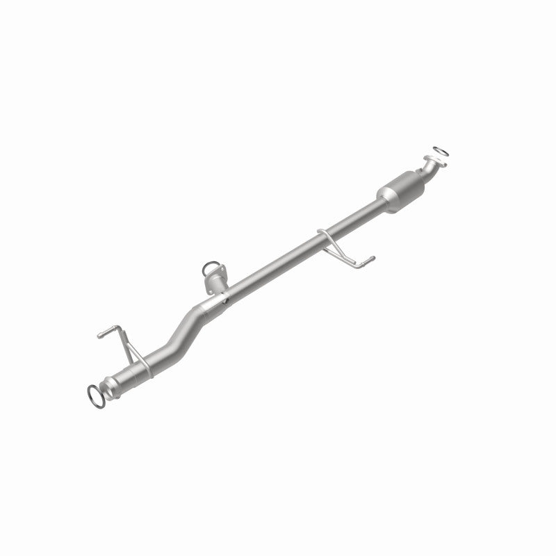 MagnaFlow 52573 oem grade direct-fit catalytic converter, rear view of the turntable spin