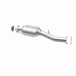 MagnaFlow 23874 hm grade direct-fit catalytic converter, opposite rear three-quarter view of the turntable spin