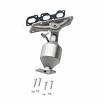 MagnaFlow 50494 hm grade manifold converter, rear three-quarter view of the turntable spin
