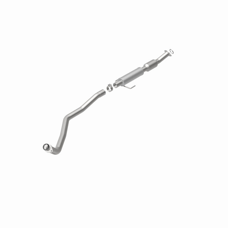 MagnaFlow 49502 oem grade direct-fit catalytic converter, rear view of the turntable spin