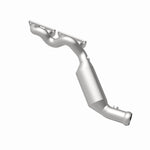 MagnaFlow 52237 oem grade manifold converter, rear view of the turntable spin