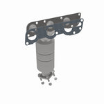 MagnaFlow 452911 carb manifold converter, opposite side view of the turntable spin