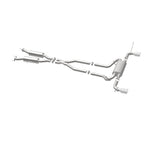 MagnaFlow 16929 street series cat-back exhaust, opposite rear three-quarter view of the turntable spin