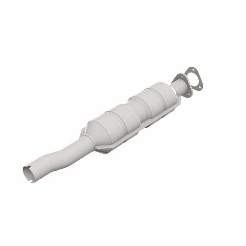 MagnaFlow 55320 hm grade direct-fit catalytic converter, rear view of the turntable spin