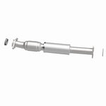 MagnaFlow 23618 epa direct-fit catalytic converter, side view of the turntable spin