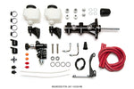 Wilwood Tandem Remote M/C Kit w L/H Bracket & Prop Valve - 15/16in Bore Black-W/Pushrod