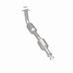 MagnaFlow 5582626 carb direct-fit catalytic converter, rear three-quarter view of the turntable spin