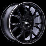 BBS CH-R 18x9 5x120 ET44 Satin Black Polished Rim Protector Wheel -82mm PFS/Clip Required