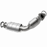 MagnaFlow 24082 hm grade direct-fit catalytic converter, opposite rear three-quarter view of the turntable spin