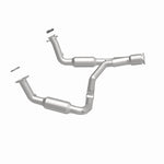 MagnaFlow 5451650 carb direct-fit catalytic converter, side view of the turntable spin