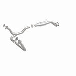 MagnaFlow 93369 hm grade direct-fit catalytic converter, front three-quarter view of the turntable spin