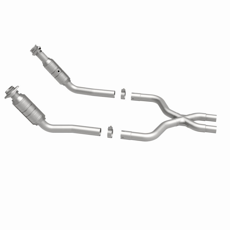 MagnaFlow 49977 oem grade direct-fit catalytic converter, side view of the turntable spin