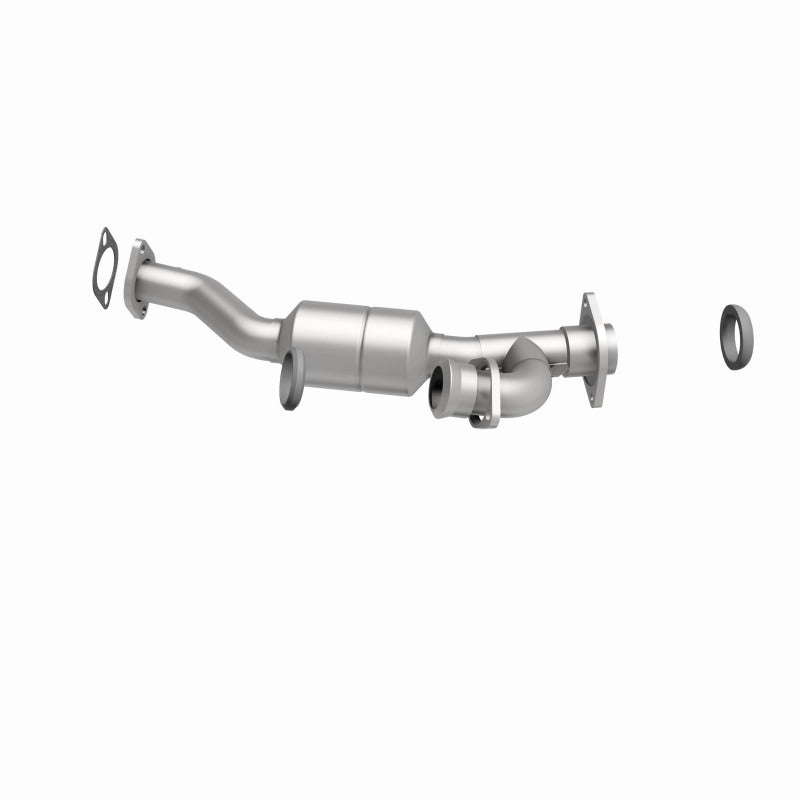 MagnaFlow 49512 oem grade direct-fit catalytic converter, side view of the turntable spin