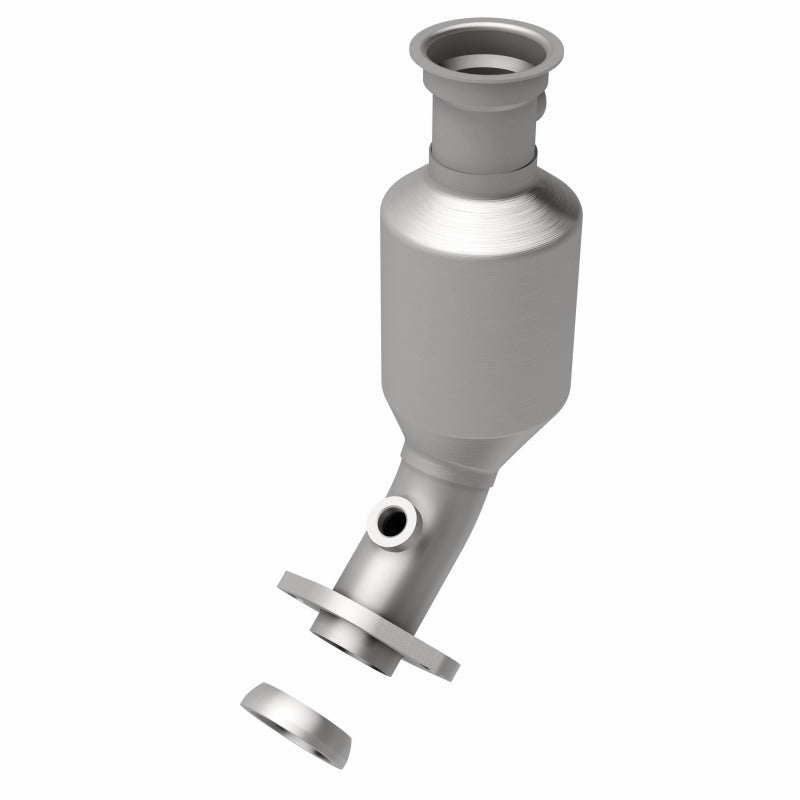 MagnaFlow 93237 hm grade direct-fit catalytic converter, rear view of the turntable spin