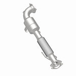 MagnaFlow 52974 oem grade direct-fit catalytic converter, rear three-quarter view of the turntable spin