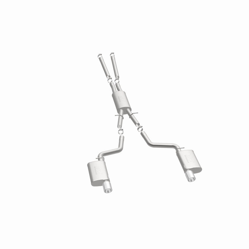 MagnaFlow 15628 street series cat-back exhaust, opposite side view of the turntable spin
