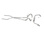 MagnaFlow 15895 street series cat-back exhaust, opposite rear three-quarter view of the turntable spin