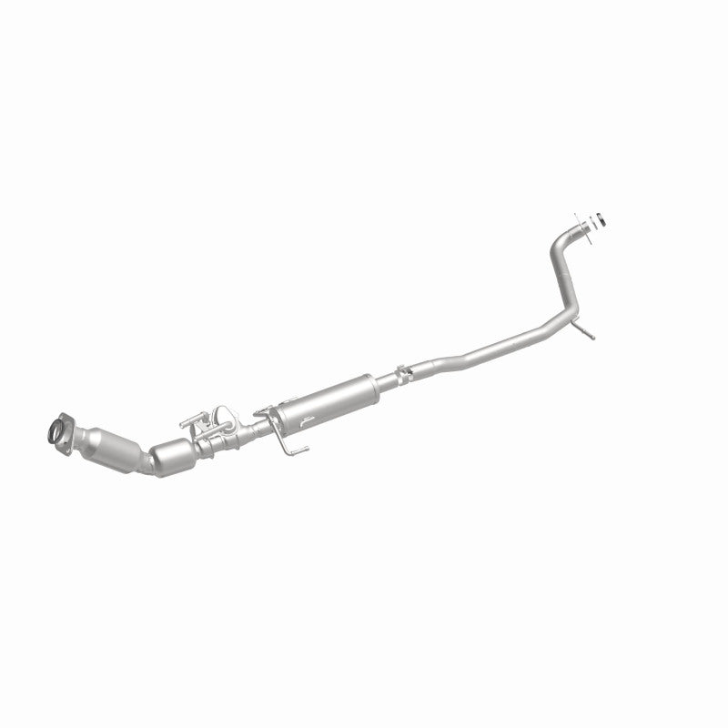 MagnaFlow 280460 oem grade direct-fit catalytic converter, front three-quarter view of the turntable spin