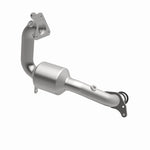 MagnaFlow 52439 oem grade direct-fit catalytic converter, opposite front three-quarter view of the turntable spin