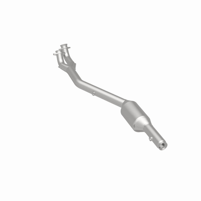 MagnaFlow 51472 oem grade direct-fit catalytic converter, rear three-quarter view of the turntable spin
