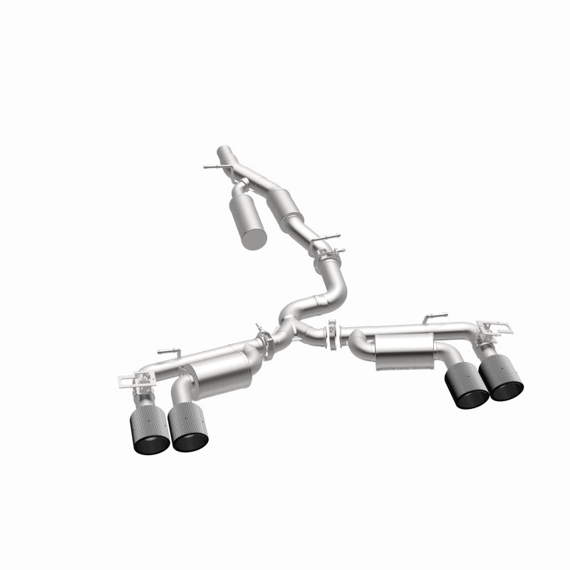 MagnaFlow 19617 neo series cat-back exhaust, opposite side view of the turntable spin