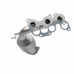 MagnaFlow 49837 oem grade manifold converter, opposite side view of the turntable spin