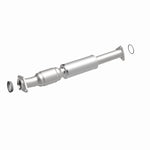MagnaFlow 23618 epa direct-fit catalytic converter, front three-quarter view of the turntable spin