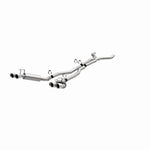 MagnaFlow 15053 street series cat-back exhaust, opposite front three-quarter view of the turntable spin