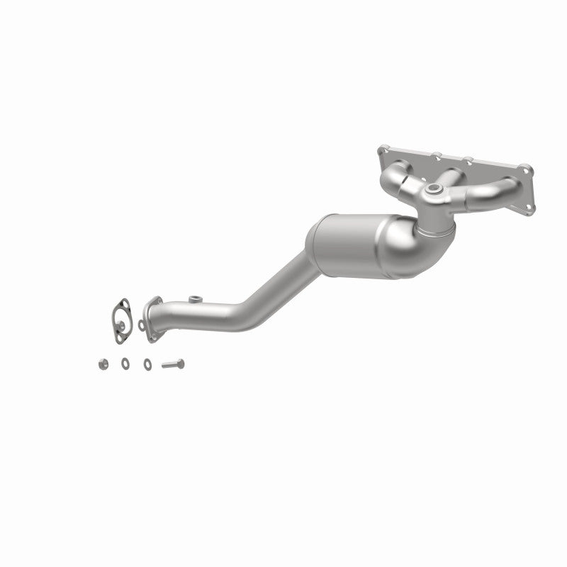 MagnaFlow 50290 hm grade manifold converter, opposite rear three-quarter view of the turntable spin