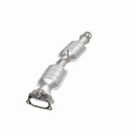 MagnaFlow 93104 hm grade direct-fit catalytic converter, opposite front three-quarter view of the turntable spin